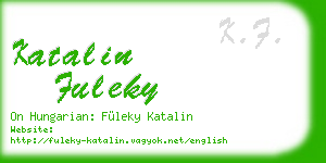 katalin fuleky business card