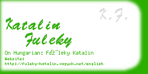 katalin fuleky business card